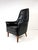 Black Mid-Century Scandinavian Modern Black Leather High-Back Lounge Chair For Sale - Image 8 of 8
