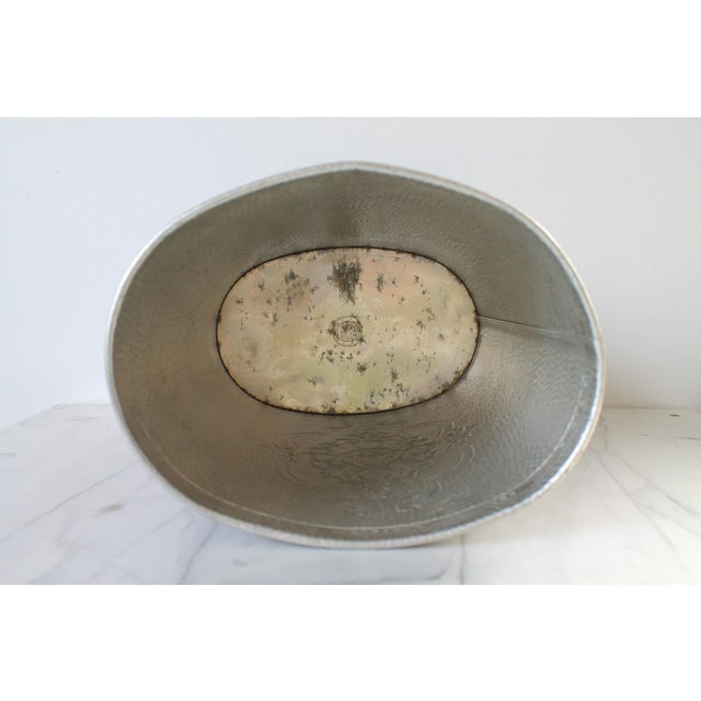Vintage Reynolds Hammered Aluminum Waste Basket For Sale - Image 9 of 9
