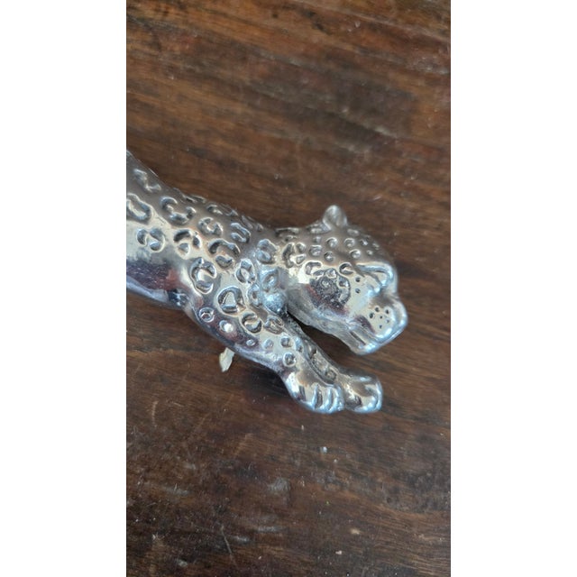 Modern Arthur Court Jaguar Hammered 2 Aluminum Salad Servers with New in Box For Sale - Image 3 of 14