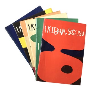 Vintage Mid 20th Century Ikebana Sogetsu Flower Arranging Magazines Set of 6 For Sale
