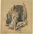 Mino Maccari, Nude Watercolor Drawing on Paper, 1950s, Watercolor For Sale