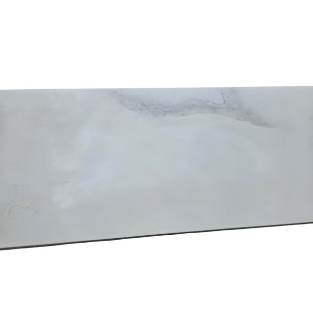 Vintage Postmodern Faux Goatskin Console Table Karl Springer Style Lacquered For Sale - Image 16 of 18