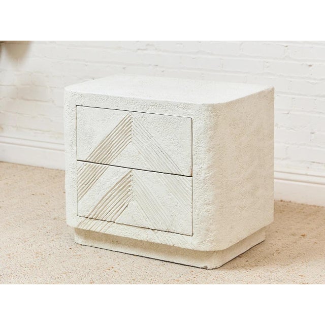 Post Modern White Vintage Nightstand For Sale - Image 10 of 12