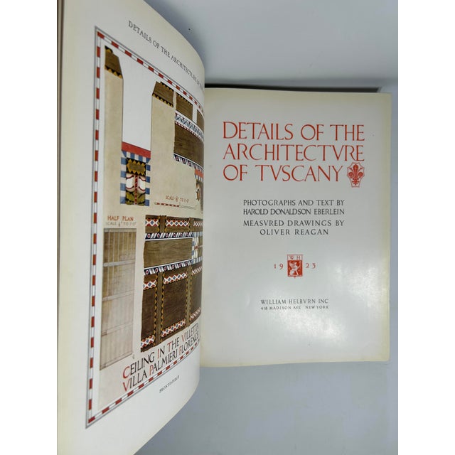 Eberlein, Harold Donaldson. Details of the Architecture of Tuscany. New York: William Helburn, 1923, first edition. Fo;...