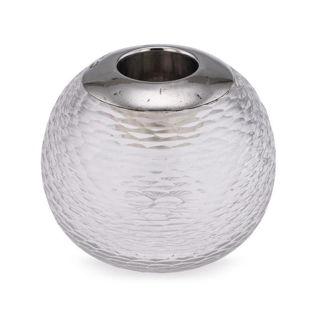 Antique Silver Mounted Glass Match Striker by Asprey, London, 1907 For Sale - Image 9 of 9