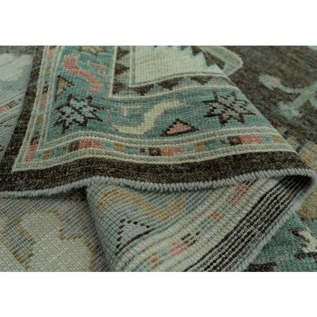 Black Turkish Oushak Rug 9'8" x 14' #19425 For Sale - Image 8 of 8