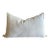 Vintage White French Linen Accent Large Lumbar Pillow With Insert For Sale