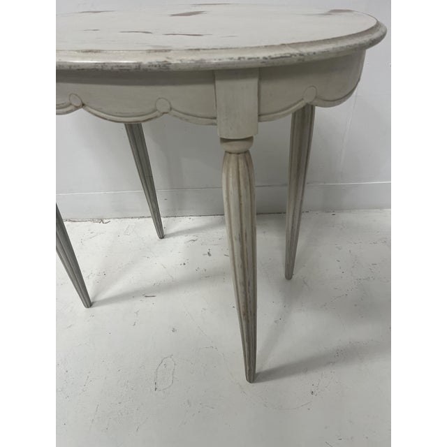 Art Deco Style Side Table in Patinated Beechwood, 1900s For Sale - Image 13 of 14