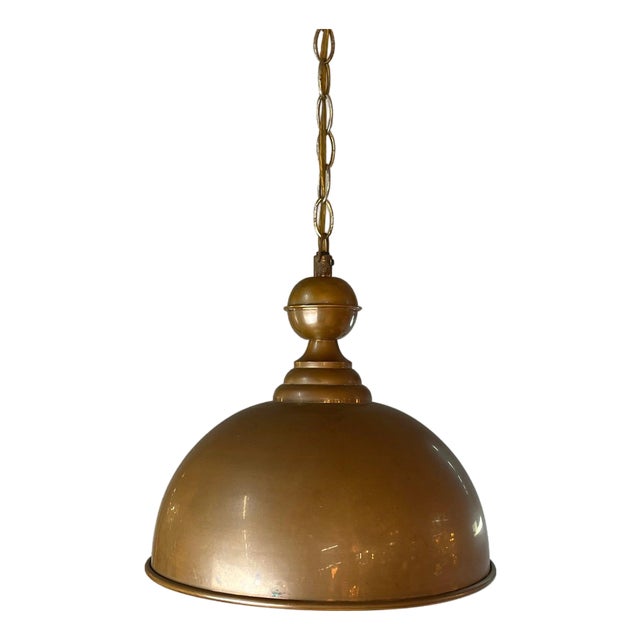 Copper Hanging Lamp with Chain For Sale