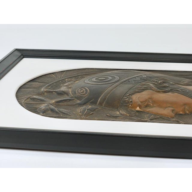 Vienna Secession Art Nouveau Spartans Relief Panels attributed to Georg Klimt, 1900, Set of 2 For Sale - Image 16 of 18
