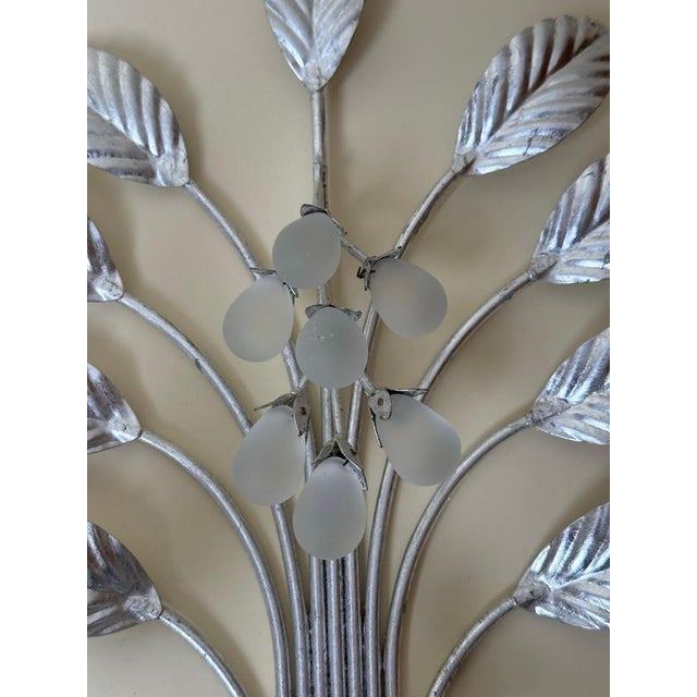Gold Italian Florentine Silver Leaf Wall Lights, 1970s, Set of 2 For Sale - Image 8 of 13
