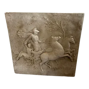 Antique Italian Plaque With Roman Design