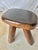 Mid 20th Century French Walnut Brutalist Tripod Stool For Sale - Image 9 of 12