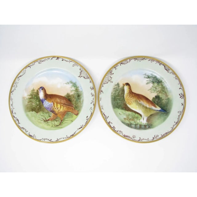 Limoges, France Antique Jean Pouyat Jpl Limoges France Hand-Painted Plates With Game Birds - Set of 5 For Sale - Image 4 of 13