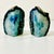 1960s Vintage Boho Chic Hollywood Regency Turquoise Agate Geode Bookends - A Pair For Sale - Image 4 of 16