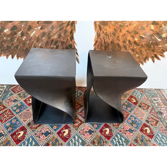 Contemporary Bernhardt Interiors Vika Side Tables, Pair For Sale - Image 3 of 12