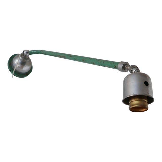 Swedish Industrial Painted Extendable Telescopic Wall Light For Sale