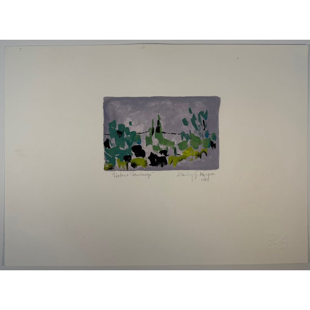 1980s "Urbino" (Landscape), Stanley J. Krupa, 1986, Original Print on Fabriano Paper For Sale - Image 5 of 9