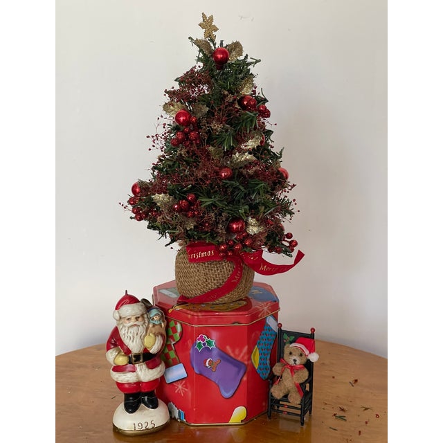 Shabby Chic Set of 4, Vintage Christmas Bottlebrush Tree For Sale - Image 3 of 6
