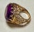Vintage 15 Carat Round Amethyst Cocktail Ring in 18 Karat Yellow Gold, 13.4 Gm Ring size 7 This is a Beautiful Cocktail...