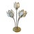 1991 Four-Light Lotus Bouquet Lamp in Beveled Glass For Sale