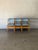 Mid 20th Century Wood Dining Chairs Set of 6 in Blue Fabric Newly Reupholstered Mid-Century Modern For Sale - Image 5 of 11