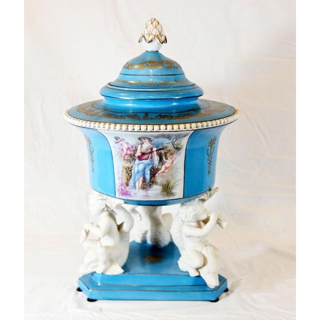 2000 - 2009 French Porcelain Vases, Set of 2 For Sale - Image 5 of 11