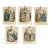 Lot of 5 Antique French Fashion Plates L La Mode Illustrée 1870s L Signed Anaïs Toudouze, Hand Colored Bustle Dresses, 9x12" Each For Sale