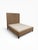 Modern Custom Microsuede Queen Bed Frame With Channel-Tufted Headboard For Sale - Image 3 of 9