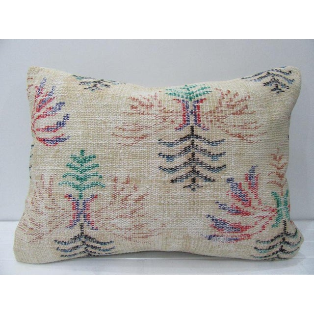 Turkish Floral Decorative Large Pillow - 28ʺW × 20ʺH For Sale - Image 4 of 4