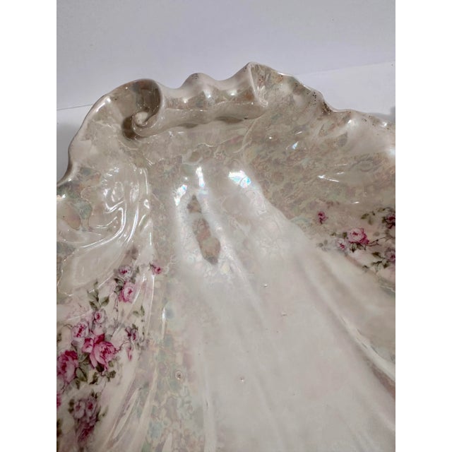 Hollywood Regency Antique Sea Shell Serving Bowl Set, Germany- 5 Pieces For Sale - Image 3 of 13