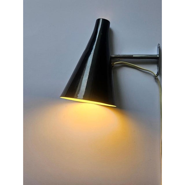 Mid-Century Black Adjustable Wall Lamp in style of Stilnovo, Lidokov, 1960s For Sale - Image 4 of 14