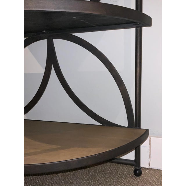 Modern Modern Oak and Iron Bookshelf For Sale - Image 3 of 4