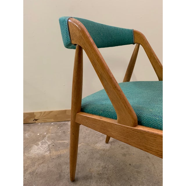 Blue 1960s 4 Dining Room Chairs Model 31 Made in Teak, Attributed to Kai Kristiansen For Sale - Image 8 of 8