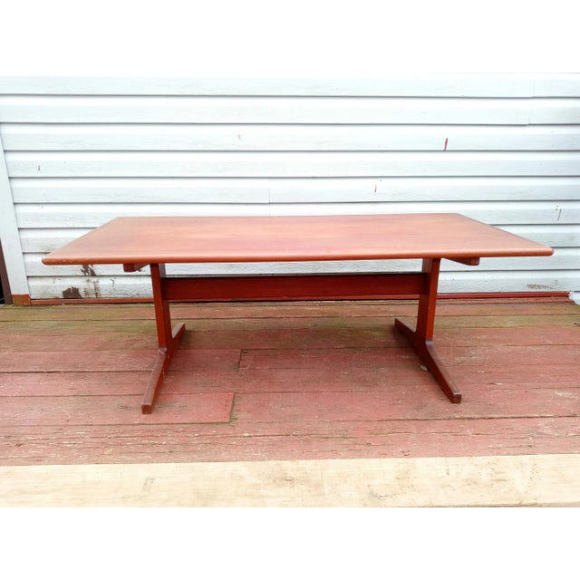1960s Danish Sled Leg Coffee Table For Sale In New York - Image 6 of 6