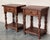 1900 - 1909 20th Century Pair of Solid Carved French Nightstands With Low Shelve For Sale - Image 5 of 9