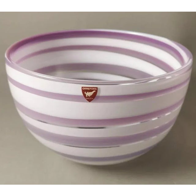 Bowl with Colored Crystal Dish from Orrefors, Sweden, 1990, Set of 2 For Sale - Image 7 of 13