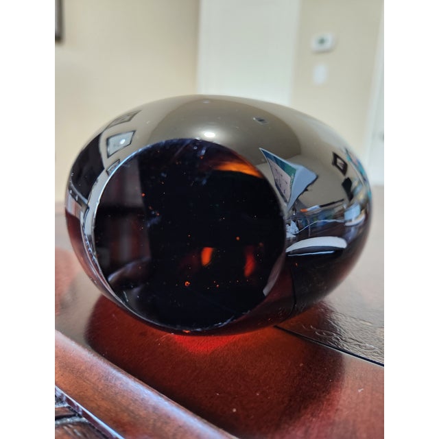 Flavio Poli Large Vintage Murano Sommerso Art Glass Vase Flavio Poli / Seguso Style - Amber For Sale - Image 4 of 7