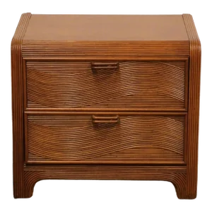 American Drew Coastal Contemporary Style 25" Two Drawer Nightstand 55-410