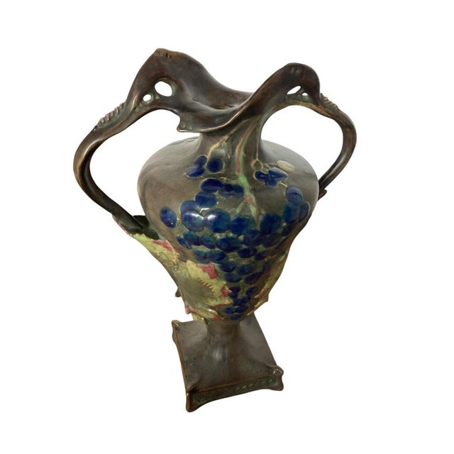 A Art Nouveau Porcelain Vases from Amphora, 1900, Set of 2 For Sale - Image 4 of 18