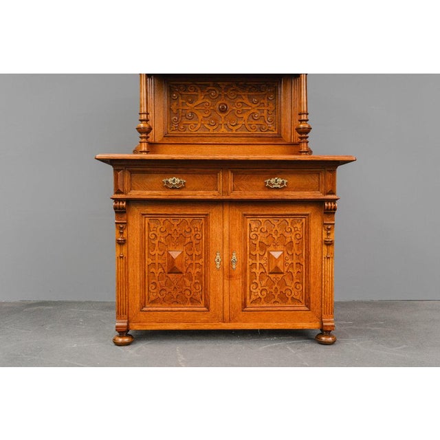 Gründerzeit Buffet in Oak, 1800s, Set of 2 For Sale - Image 10 of 18