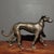 Traditional Early 20th Century Gilt Bronze Dog Figure – 7.9" Standing Hound Sculpture With Red Pigment For Sale - Image 3 of 9