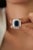 3.63ct Emerald-Cut Blue Sapphire Diamond Victorian Ring in 18k White Gold Size 6 For Sale - Image 4 of 18