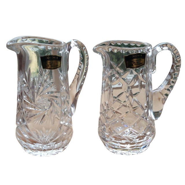 Polonia Lead Crystal Pitcher A Pair Chairish