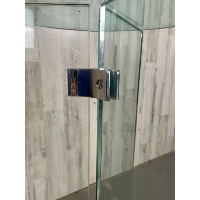 Glass 1980s Pace Collection Pedestal, Unmarked For Sale - Image 7 of 12