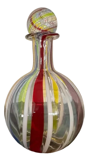 Murano Glass Bottle Vase, 1990s