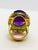 Bochic “Orient” Vintage Natural Amethyst and Ring Set In 18 K Gold & Silver For Sale - Image 4 of 9