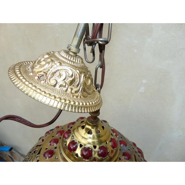 Vintage Brass Lantern Lamp, 1970s For Sale - Image 4 of 10