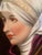 An exquisite 19th-century European hand-painted miniature porcelain portrait plaque depicting the iconic Roman noblewoman...