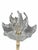 1970s Vintage Mid-Century Modern Dresden Cut Crystal Floor Lamp With Flame Motif Shade For Sale - Image 5 of 12